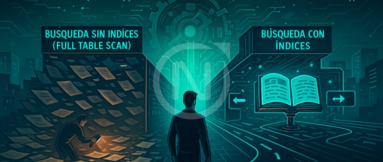 Ilustración sobre cómo la indexación en MySQL acelera el rendimiento de las consultas SQL