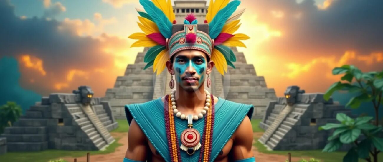 Ilustración que relaciona la replicación semisíncrona en bases de datos con la sabiduría anticipada de la civilización maya