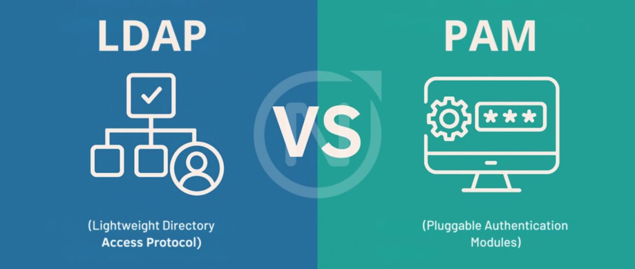 Diagrama que ilustra la integración de LDAP y PAM en sistemas Linux, mostrando cómo se facilita la autenticación centralizada de usuarios en una red